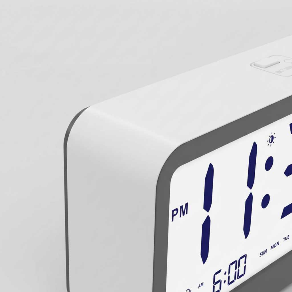 Digital LED alarm clock with temperature and humidity display