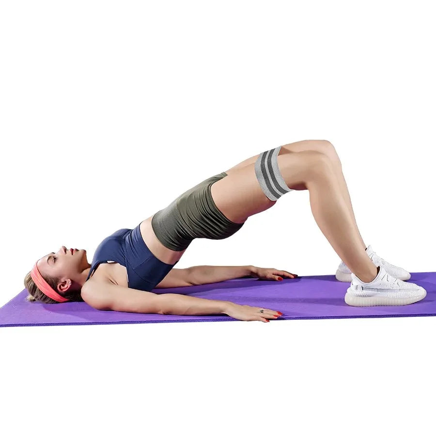 Woven fabric resistance loop wide flat design for lower body workouts