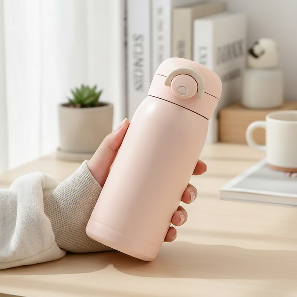 Compact insulated stainless steel flask with pocket-friendly design