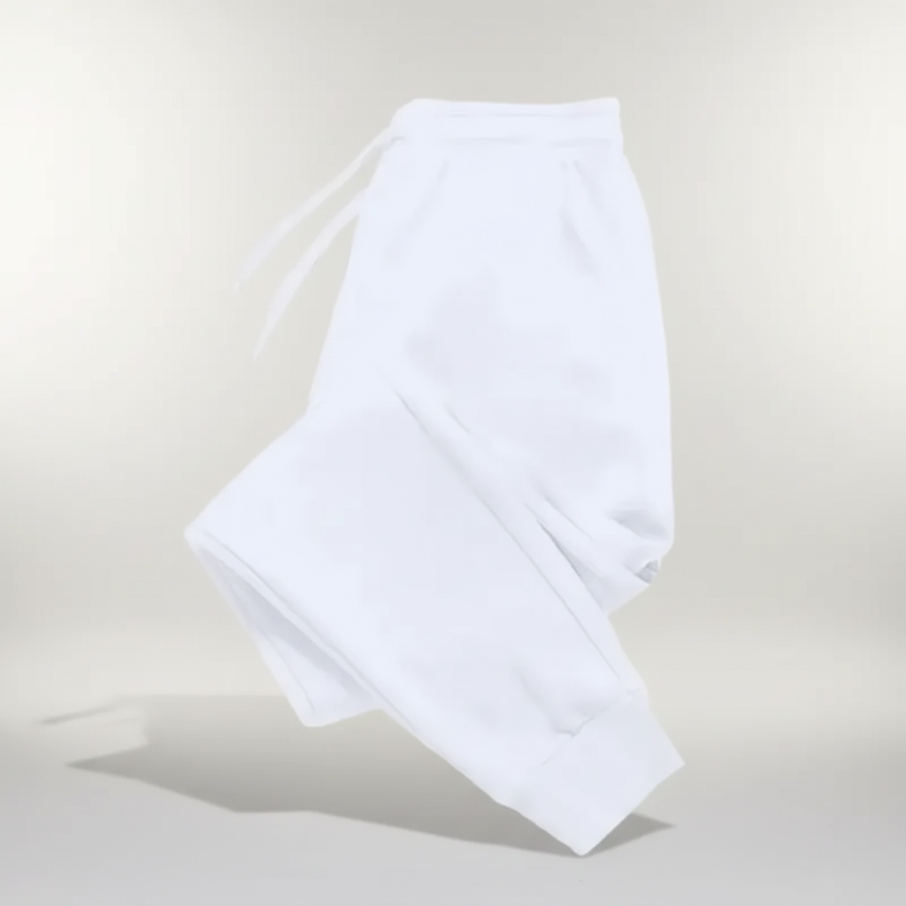 Men's warm breathable tapered joggers with elastic waist and cuffed ankles