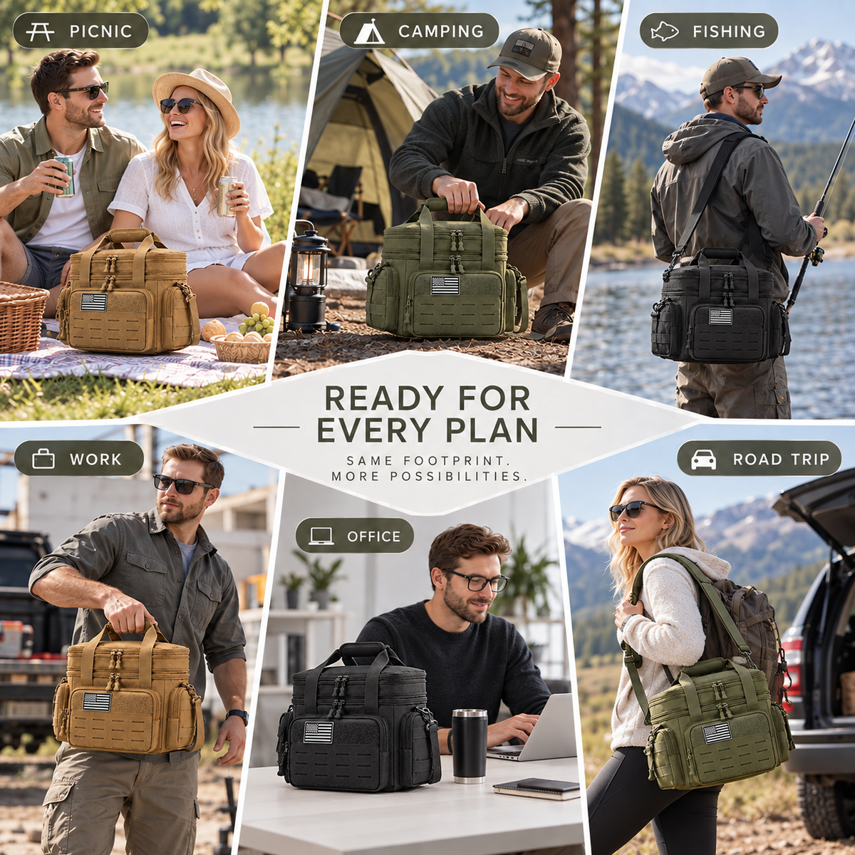 Thrives Outdoor | TactivaCool Tactical Insulated Cooler Bag