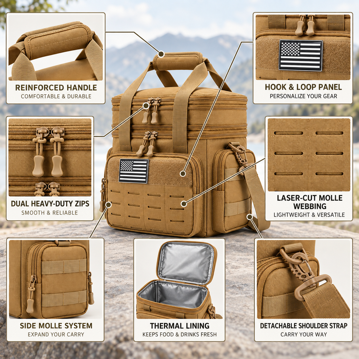 Thrives Outdoor | TactivaCool Tactical Insulated Cooler Bag