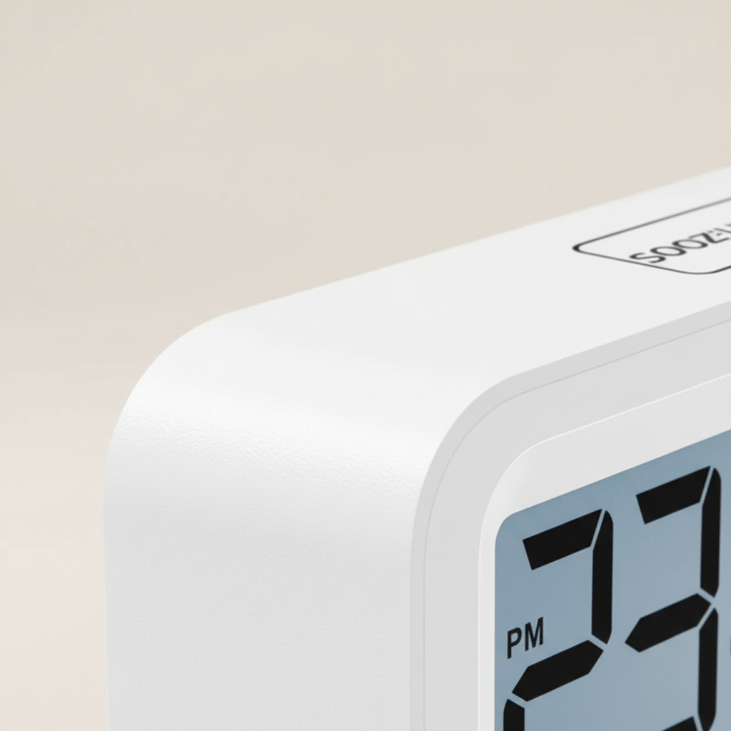 Digital LED alarm clock with temperature and humidity display