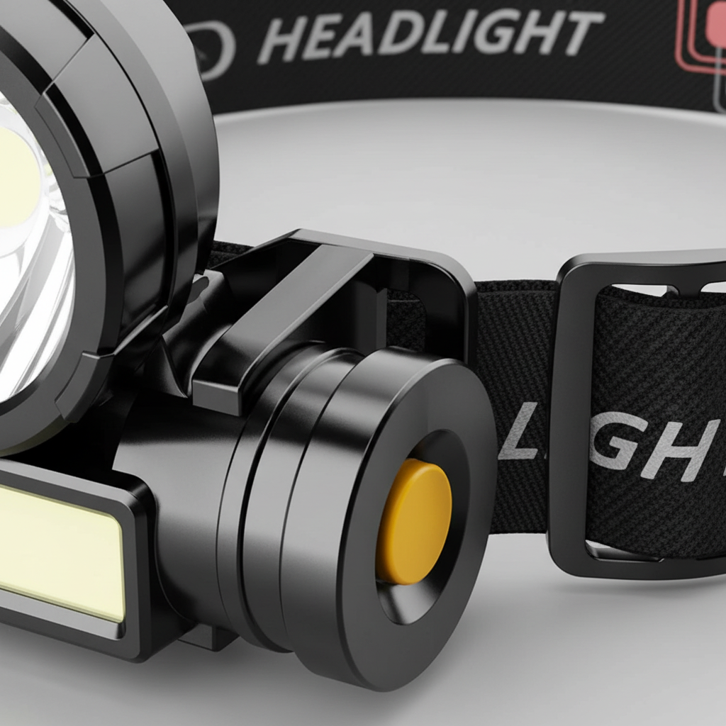 Rechargeable dual beam LED headlamp with waterproof design