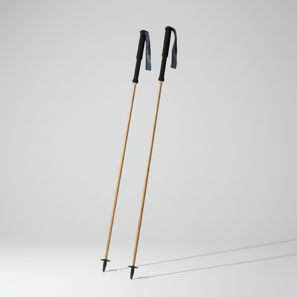 Ultralight collapsible carbon fibre trekking poles with non-slip EVA grip