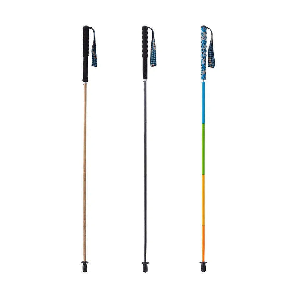 Ultralight collapsible carbon fibre trekking poles with non-slip EVA grip