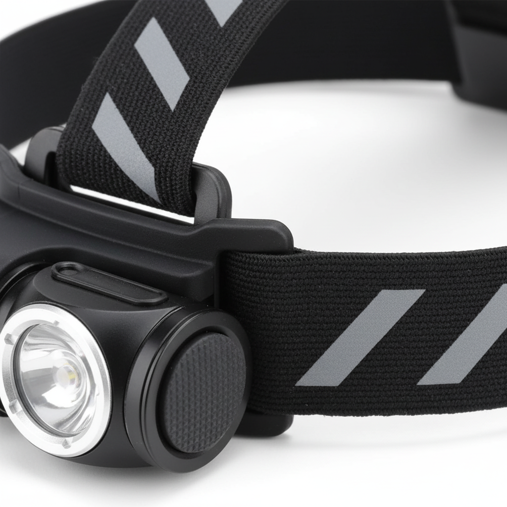 Rechargeable LED headlamp with magnetic tail cap and adjustable elastic headband