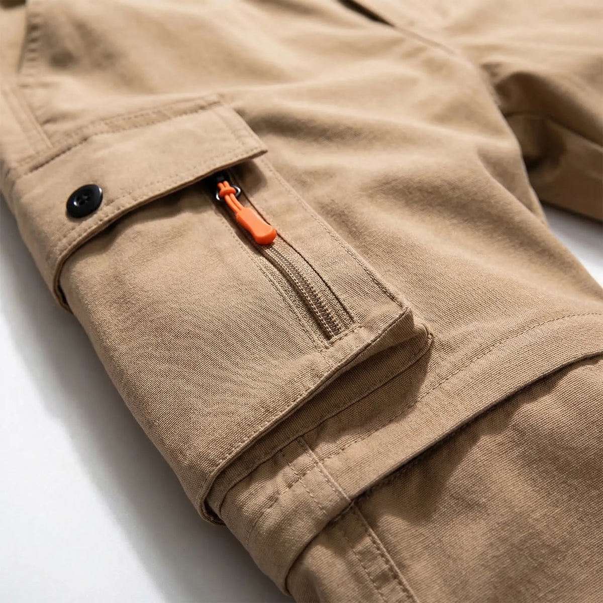 Convertible zip-off cargo pants for men, quick-drying outdoor wear