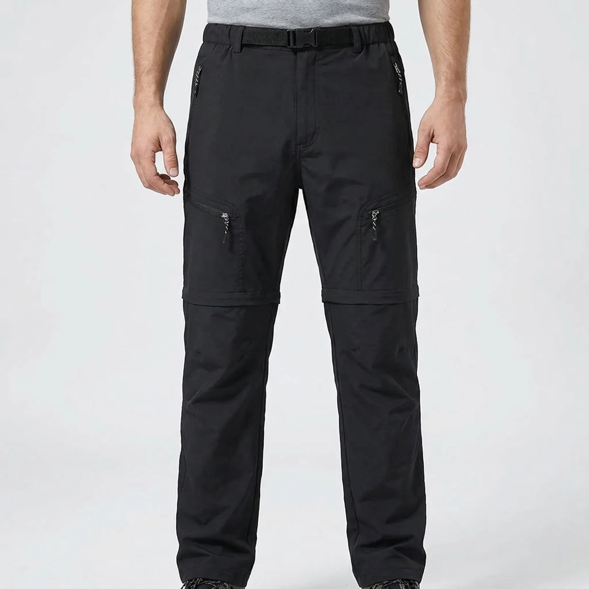 Men's tactical zip-off hiking pants with removable legs