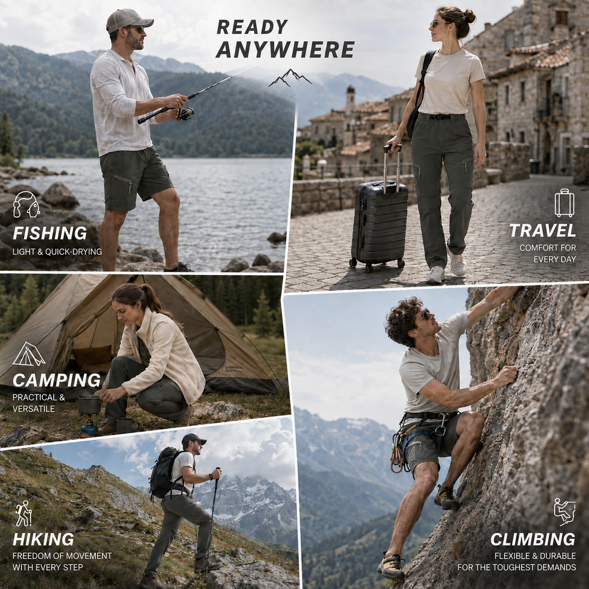 Thrives Outdoor | Traxlite Removable Tactical Hiking Pants