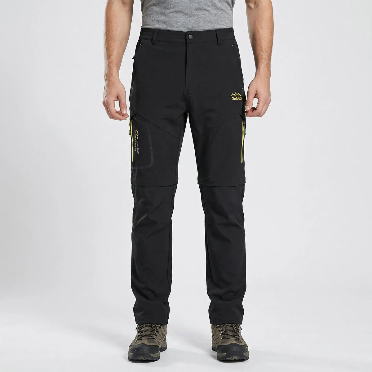 Men's quick-drying zip-off trekking trousers convertible to shorts