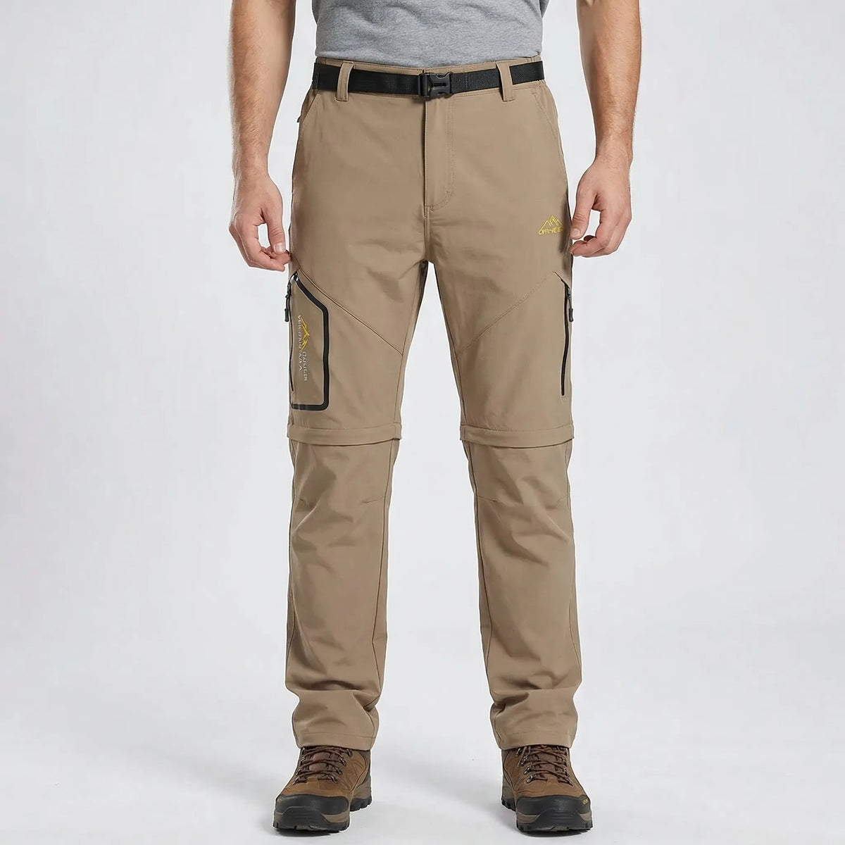 Men's quick-drying zip-off trekking trousers convertible to shorts