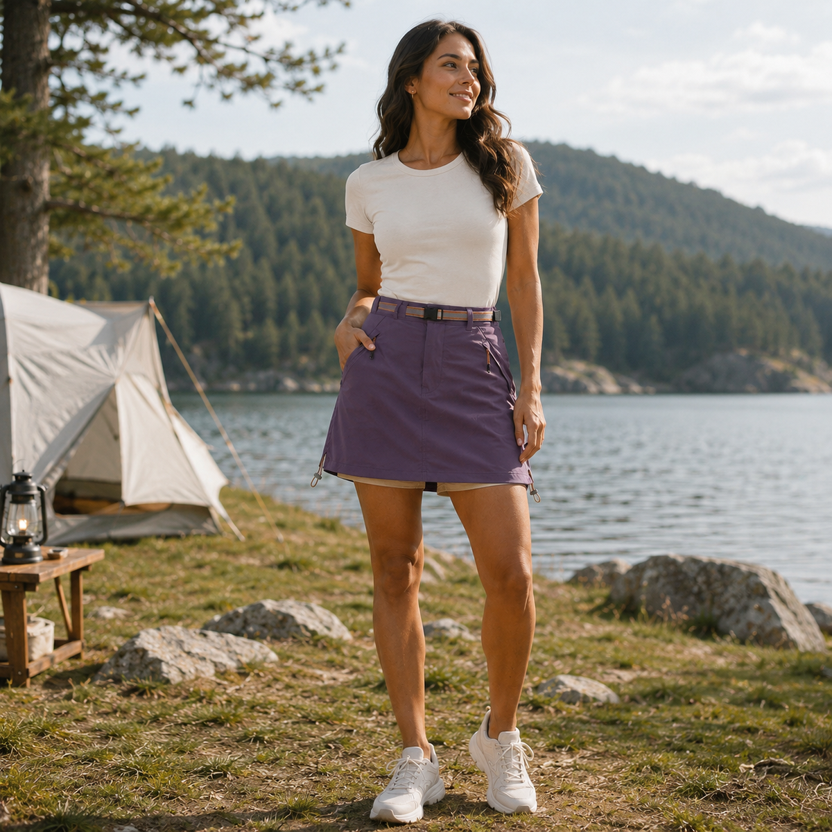 Thrives Outdoor | Trekvia Lightweight Stretch Culotte Hiking Shorts
