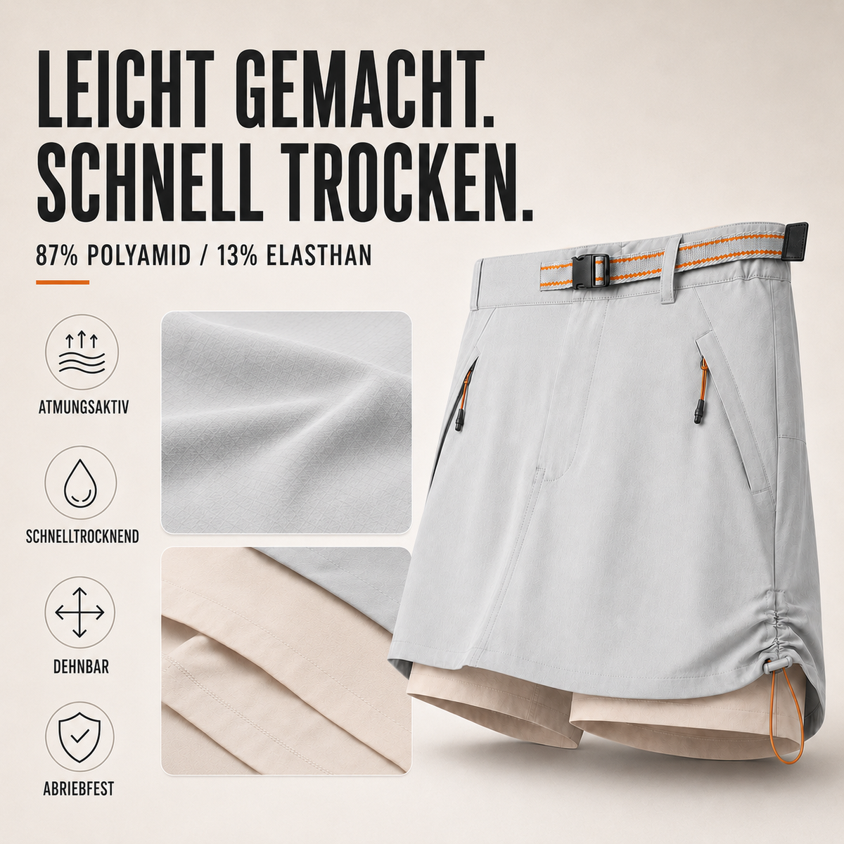 Thrives Outdoor | Trekvia Lightweight Stretch Culotte Hiking Shorts