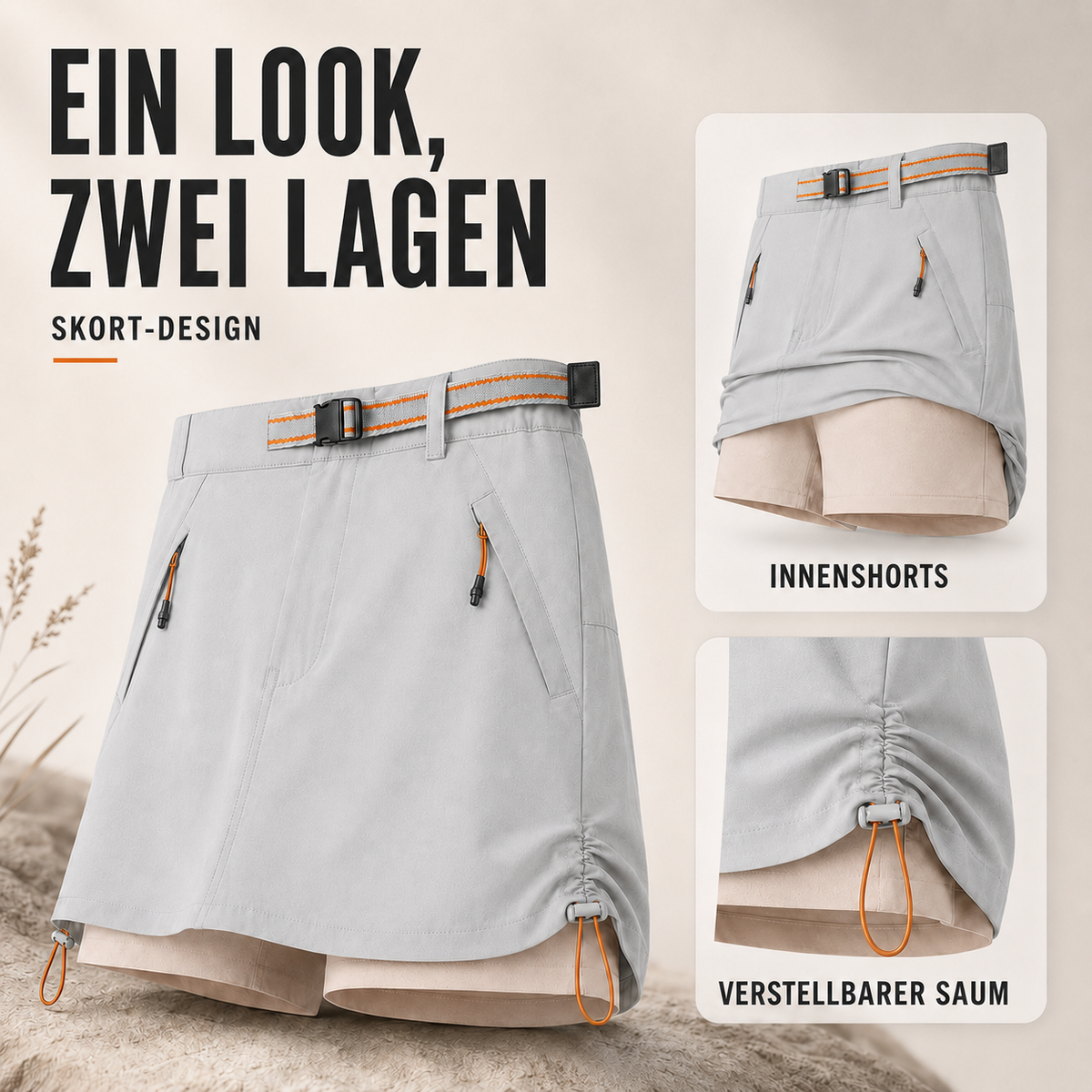 Thrives Outdoor | Trekvia Lightweight Stretch Culotte Hiking Shorts