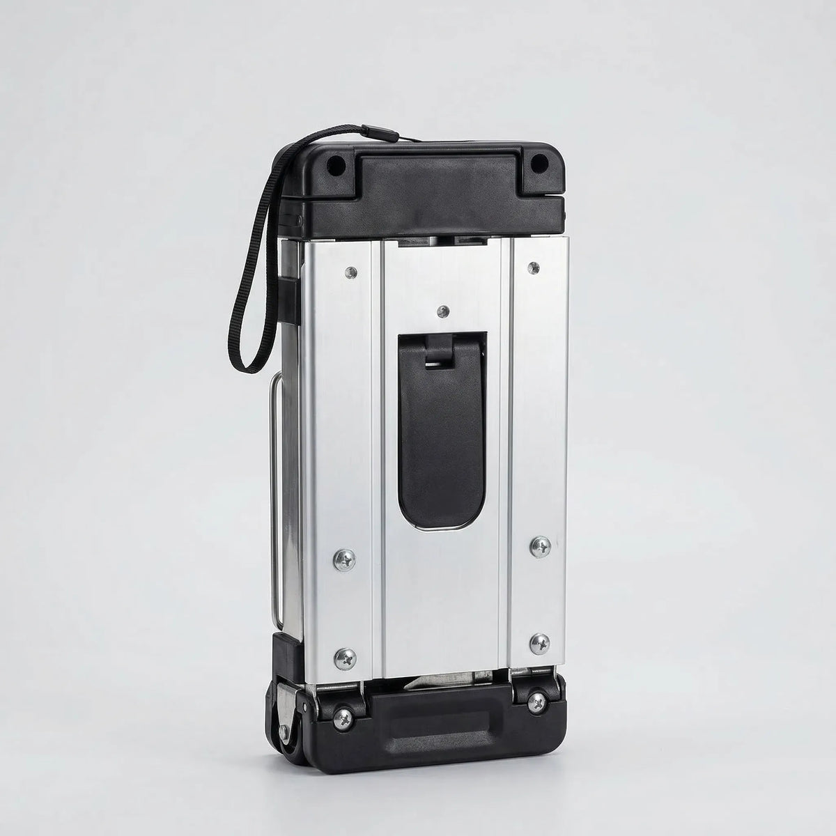 Ultra-compact foldable hand trolley collapses to A4 size