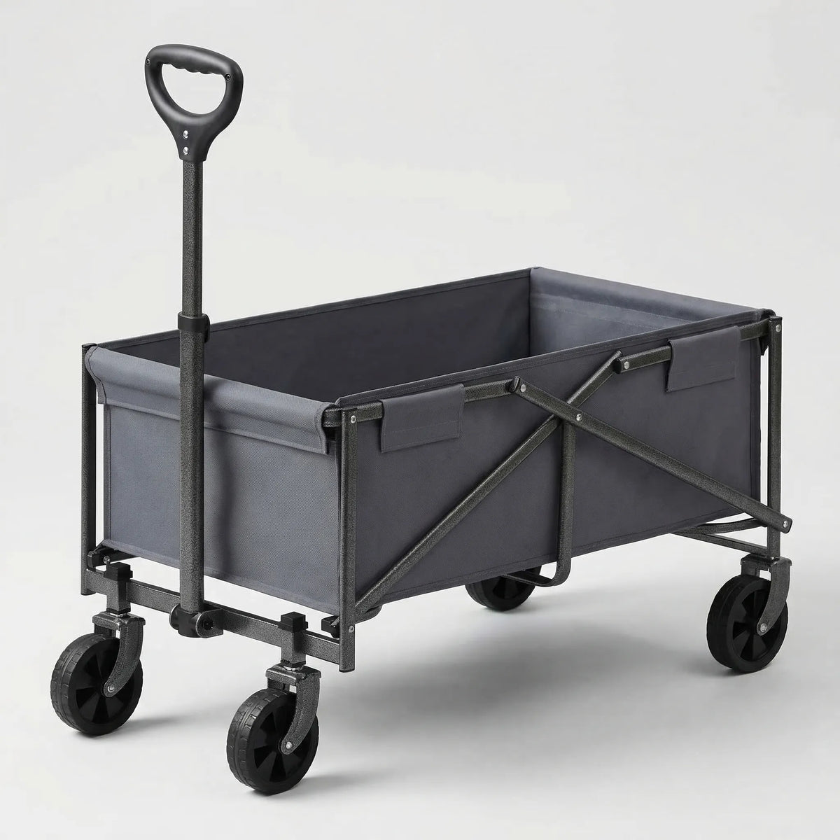 Foldable transport trolley with 360-degree rotating wheels and 80kg capacity