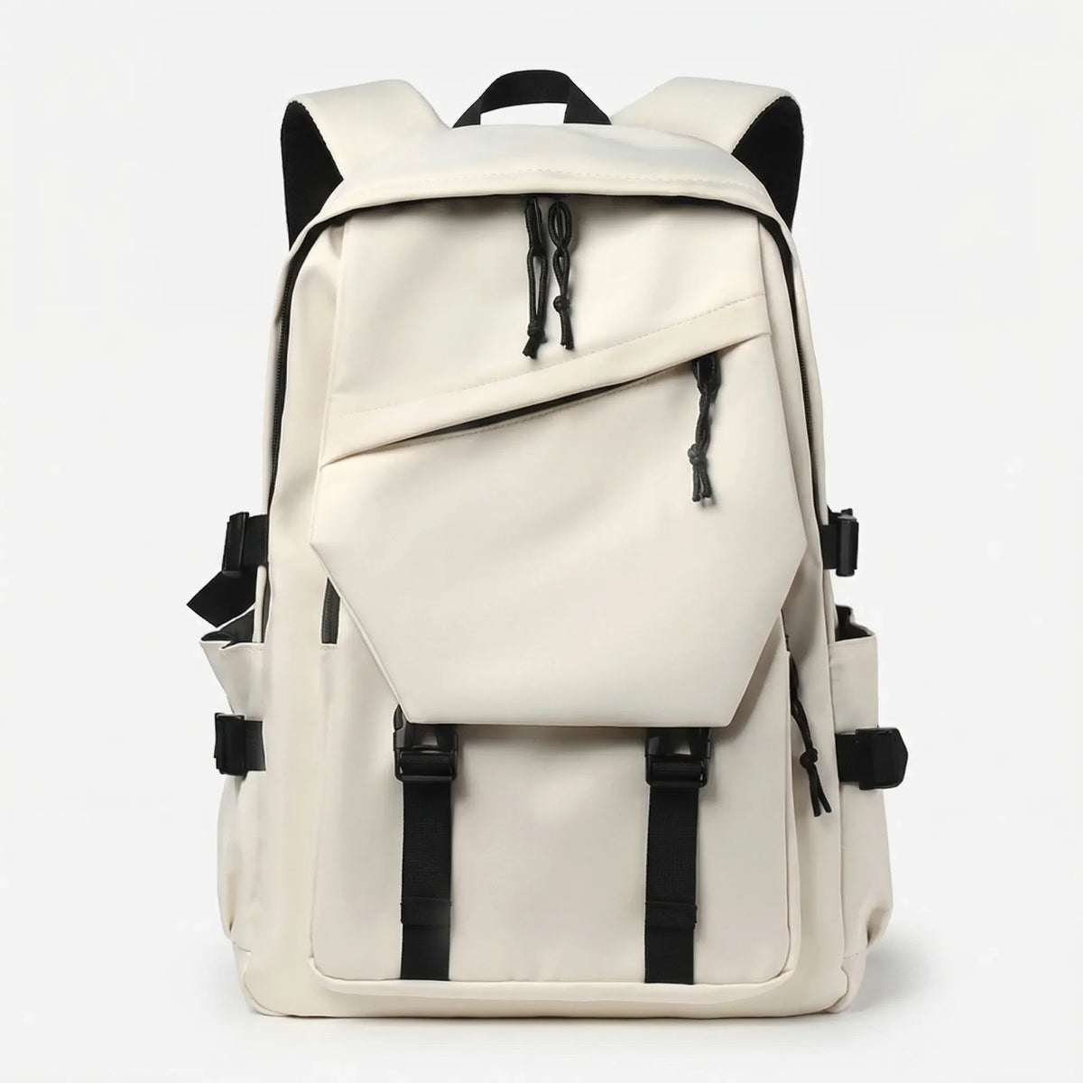 Large backpack with laptop compartment multiple pockets solid colour