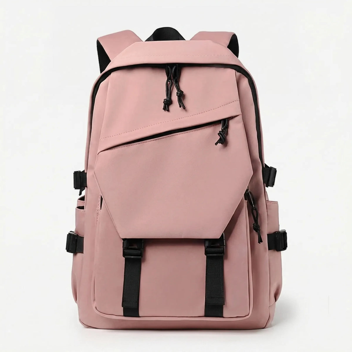 Large backpack with laptop compartment multiple pockets solid colour