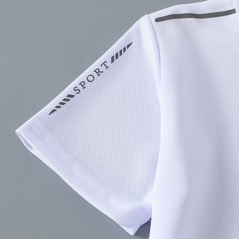 Kids quick-drying sports shirt with breathable knit material