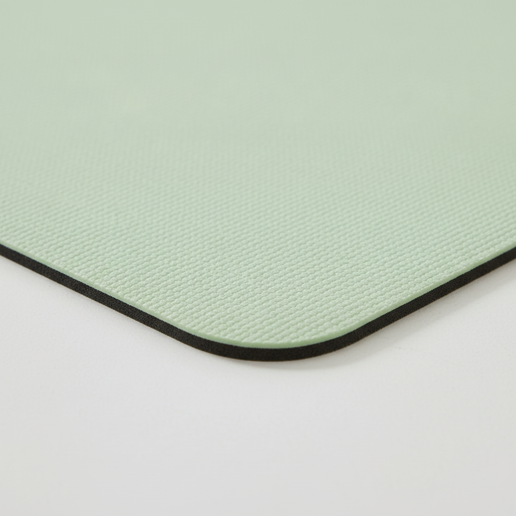 Non-slip yoga mat with alignment guide lines and beginner-friendly cushioning