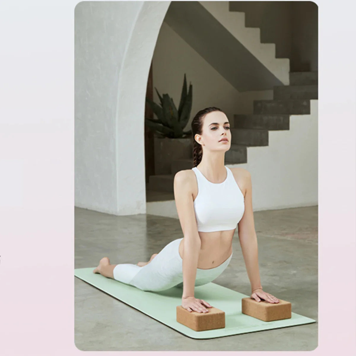 Non-slip yoga mat with alignment guide lines and beginner-friendly cushioning