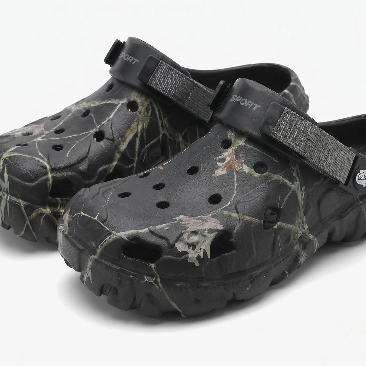Men's camouflage clogs lightweight breathable with adjustable heel strap