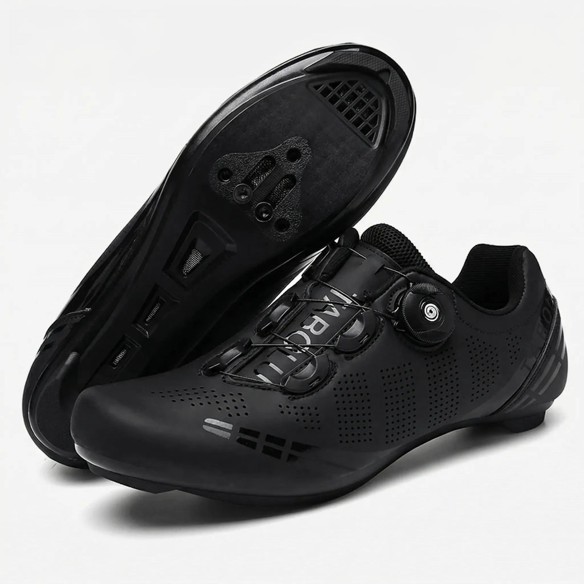 MTB cycling shoe with rotary knob closure and SPD cleat compatibility