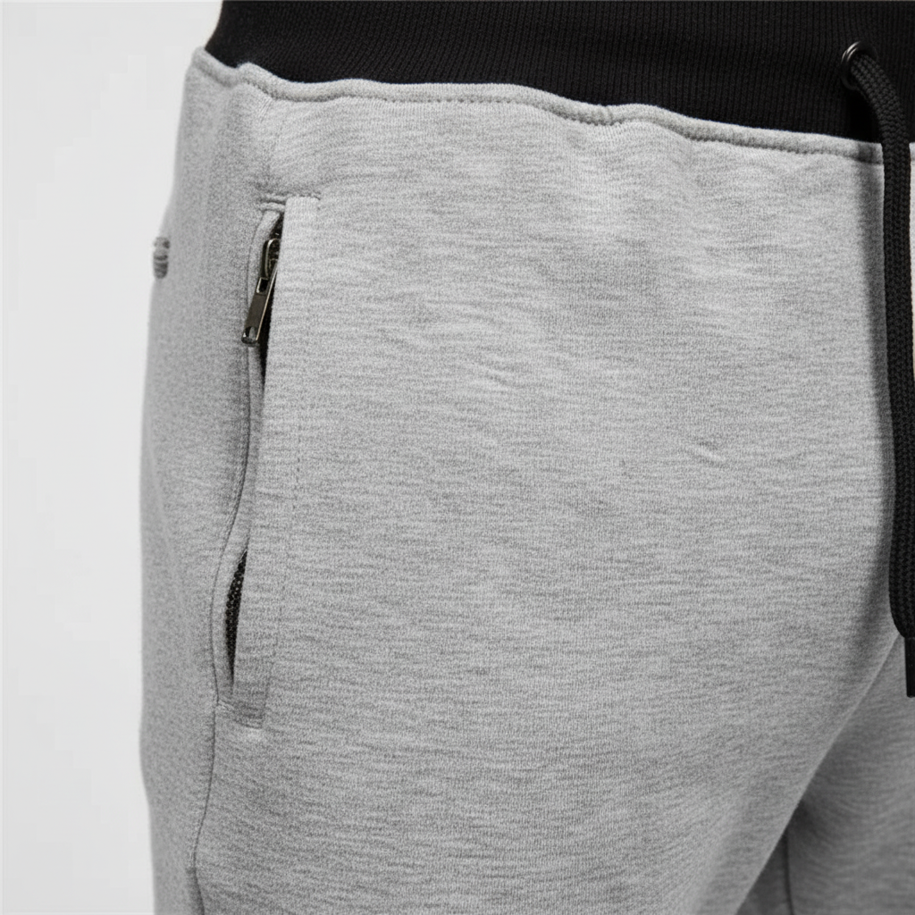 Men's tapered jogger pants with stretch fabric and secure pockets