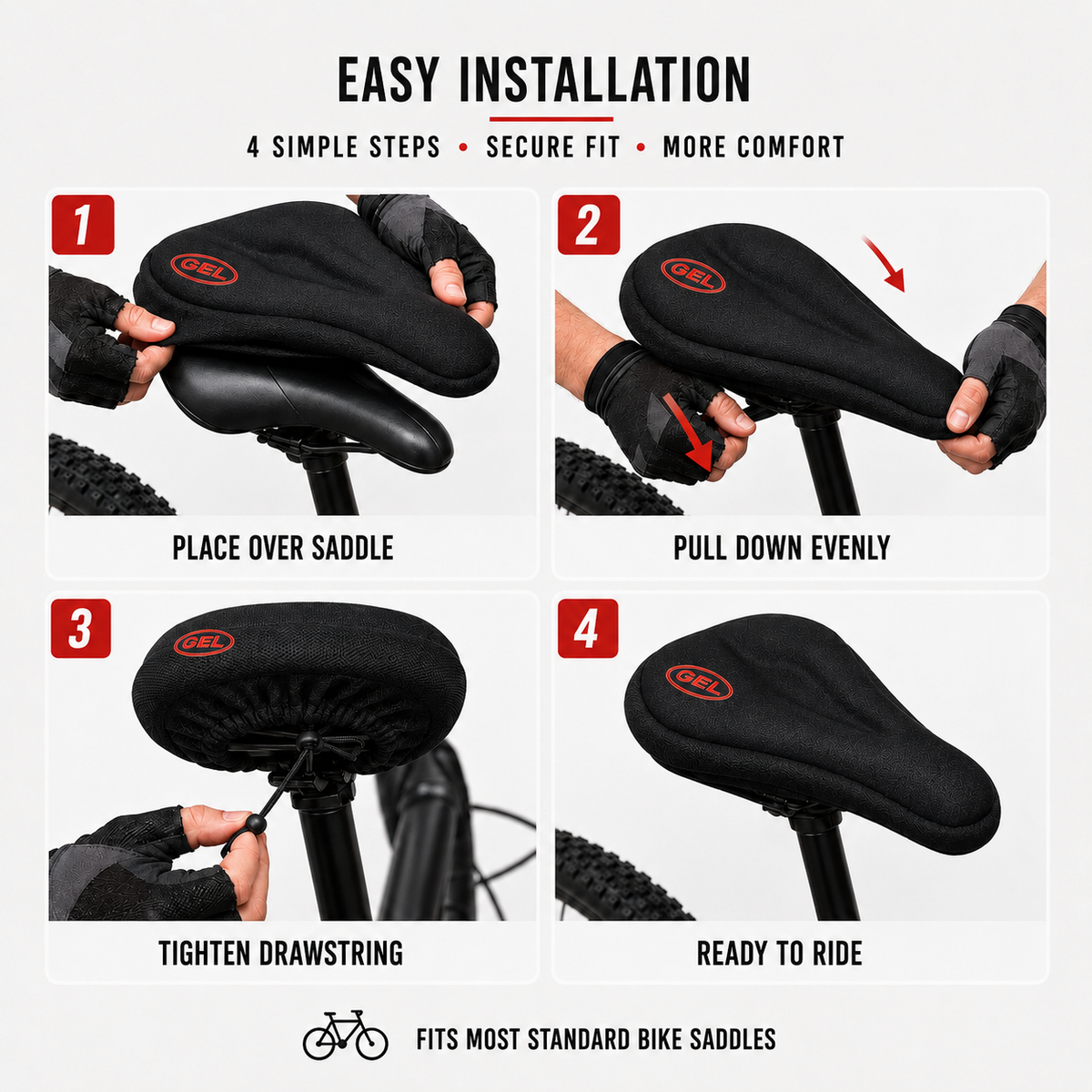 Thrives Outdoor | Velosafe Thickened Gel Seat Cover