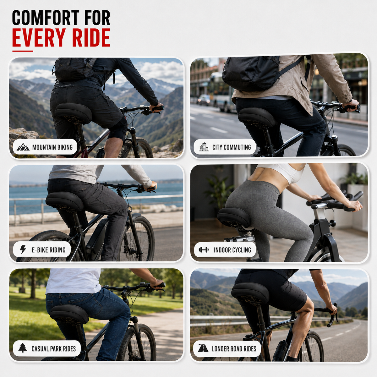Thrives Outdoor | Velosafe Thickened Gel Seat Cover