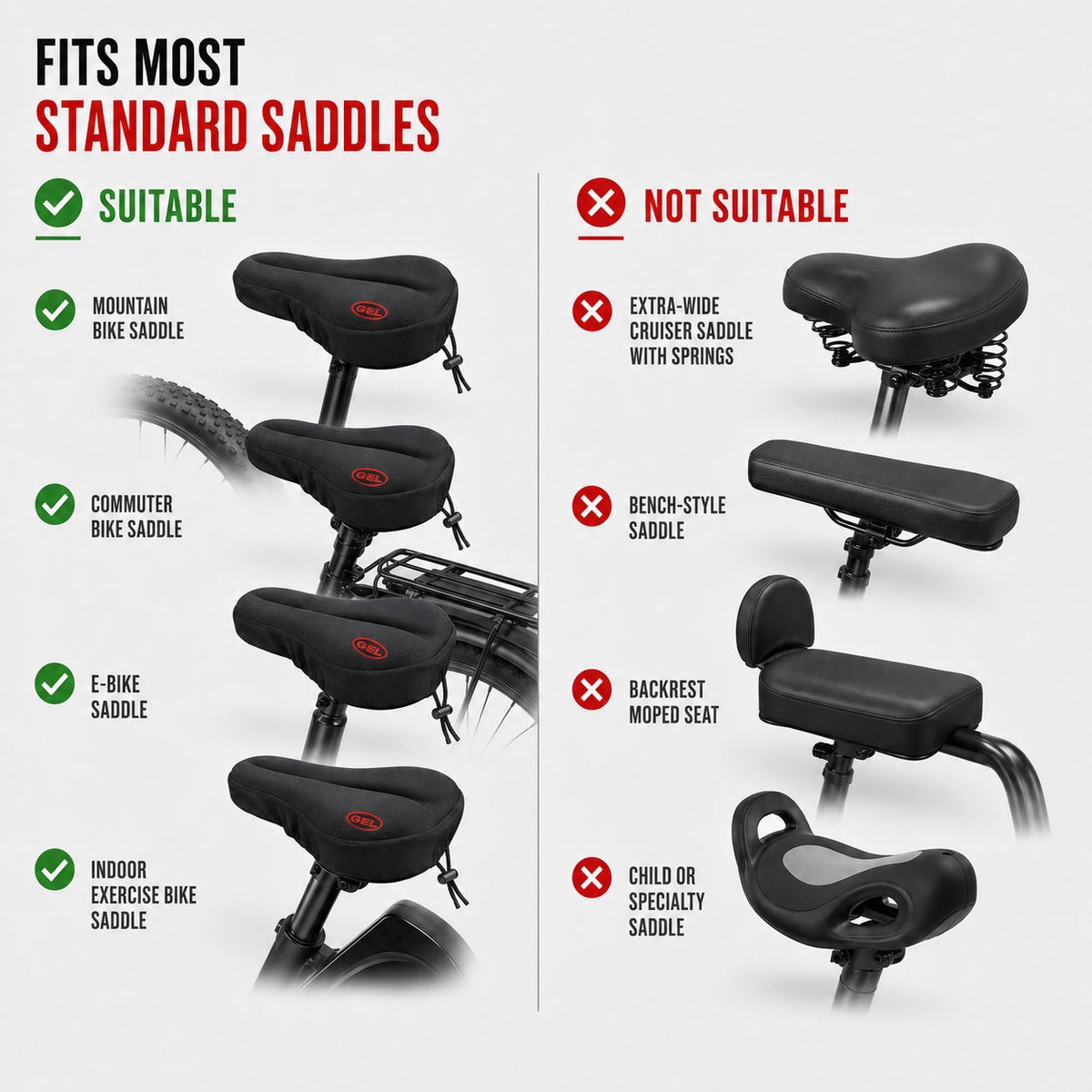 Thrives Outdoor | Velosafe Thickened Gel Seat Cover