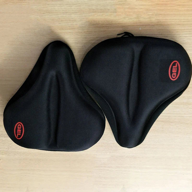 Padded bike seat cover with non-slip underside for cycling comfort