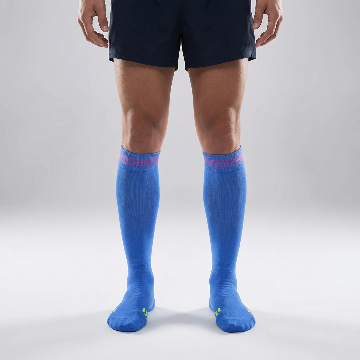 Long compression sports socks non-slip padded endurance running