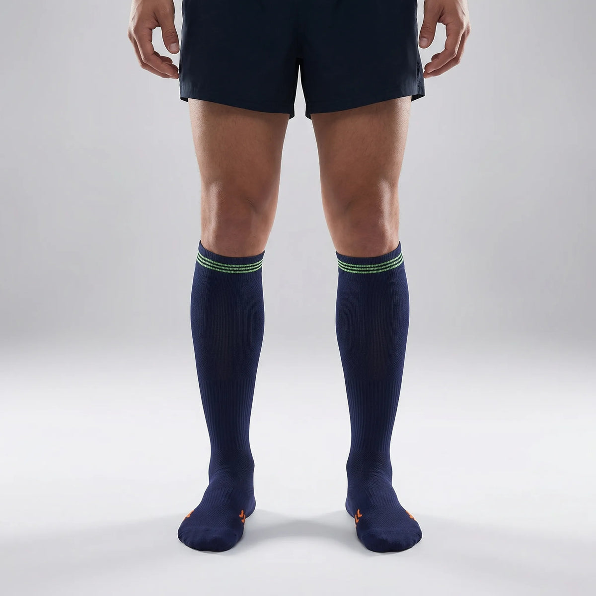 Long compression sports socks non-slip padded endurance running