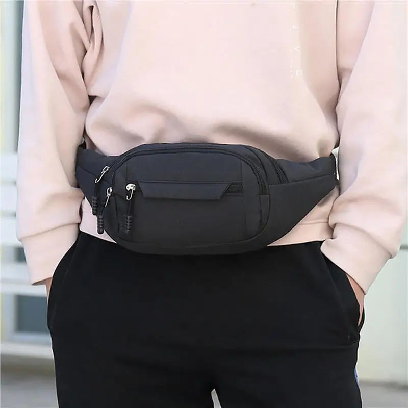 Water-resistant waist pack with padded design and multiple compartments