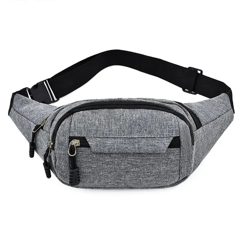 Water-resistant waist pack with padded design and multiple compartments