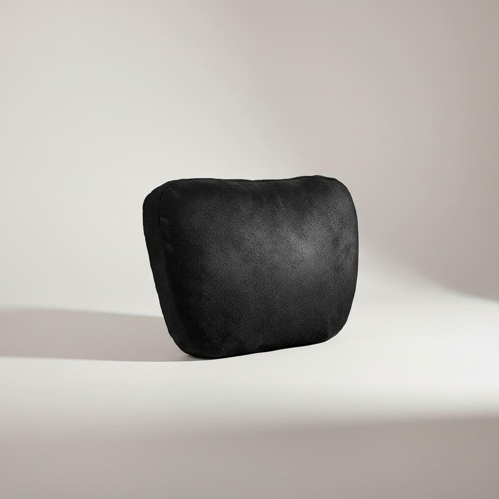 Universal car headrest cushion with soft microfibre cover and ergonomic neck support