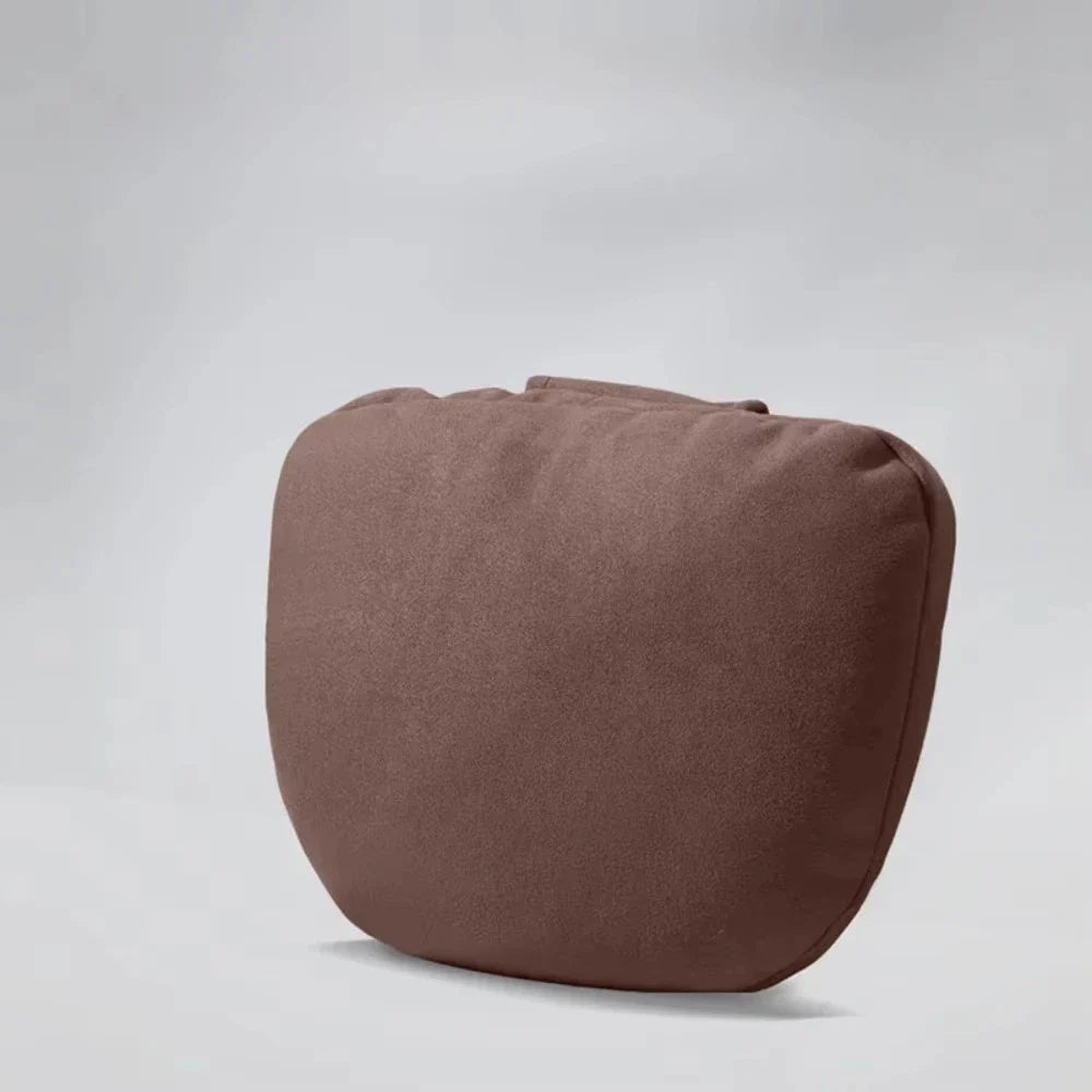 Universal car headrest cushion with soft microfibre cover and ergonomic neck support
