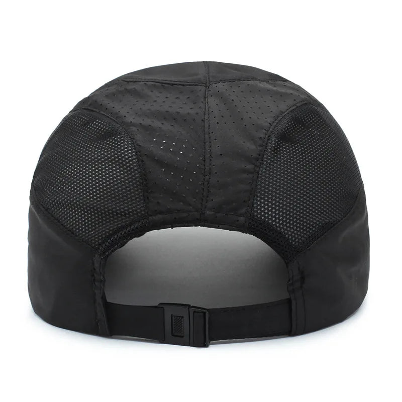 Lightweight UV protection baseball cap with mesh ventilation panels