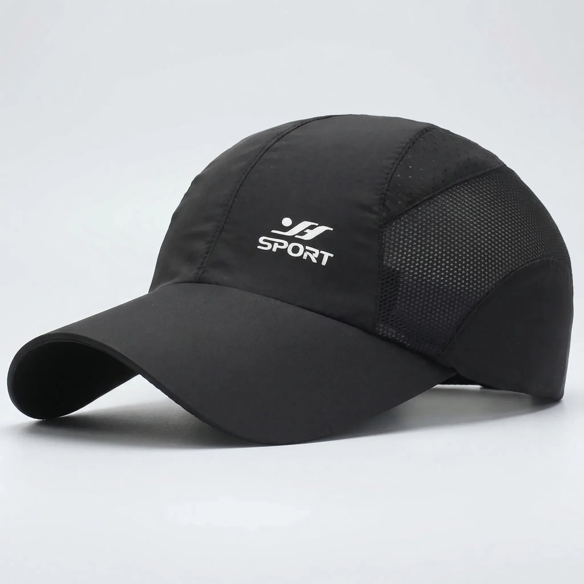 Lightweight UV protection baseball cap with mesh ventilation panels
