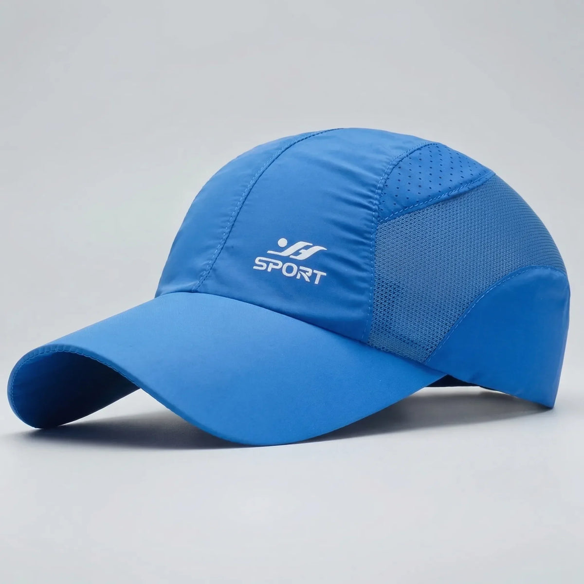 Lightweight UV protection baseball cap with mesh ventilation panels