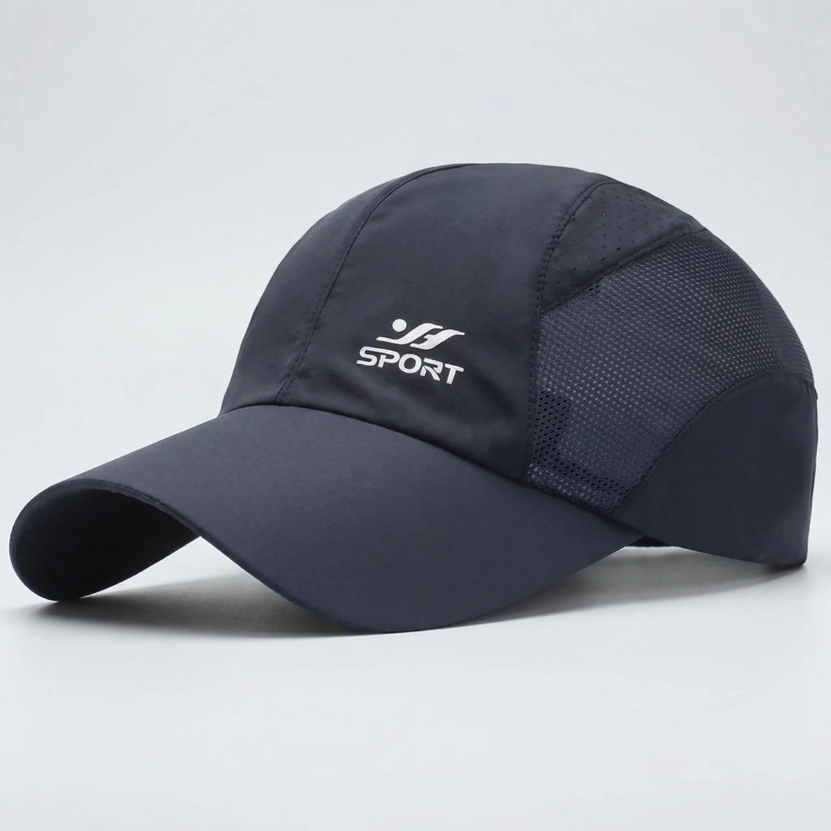 Lightweight UV protection baseball cap with mesh ventilation panels