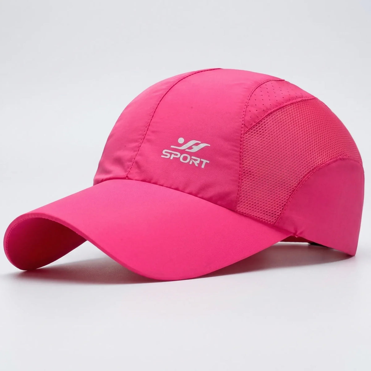 Lightweight UV protection baseball cap with mesh ventilation panels