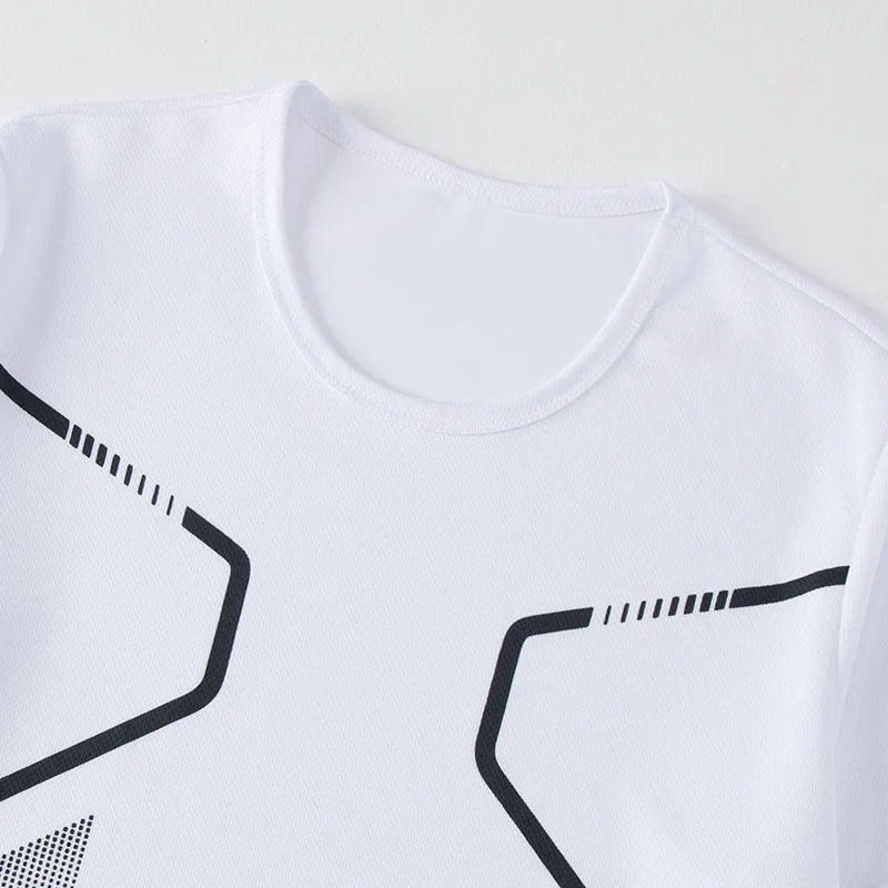 Breathable short-sleeve athletic top with moisture-wicking performance