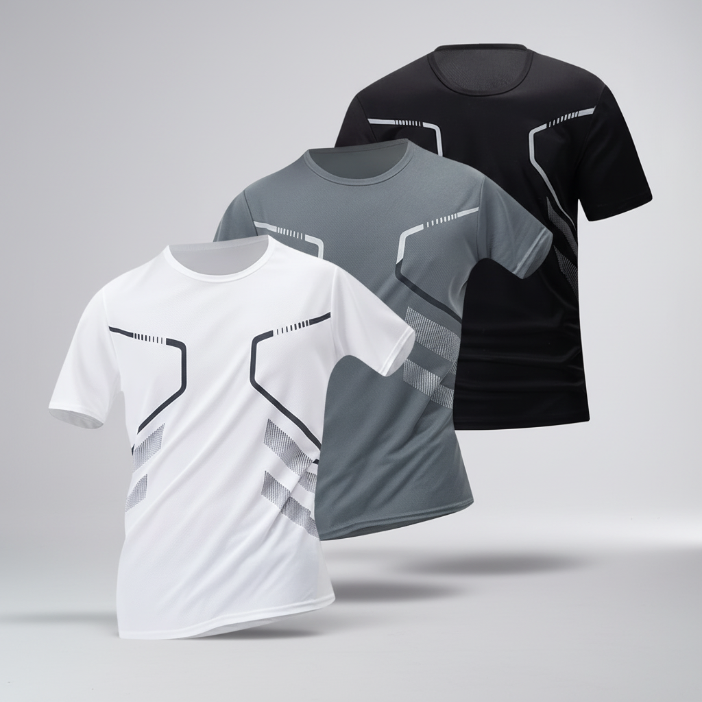 Breathable short-sleeve athletic top with moisture-wicking performance
