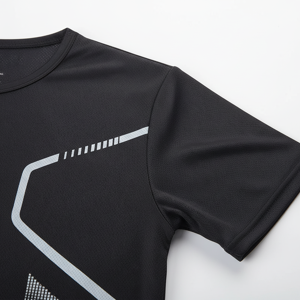 Breathable short-sleeve athletic top with moisture-wicking performance