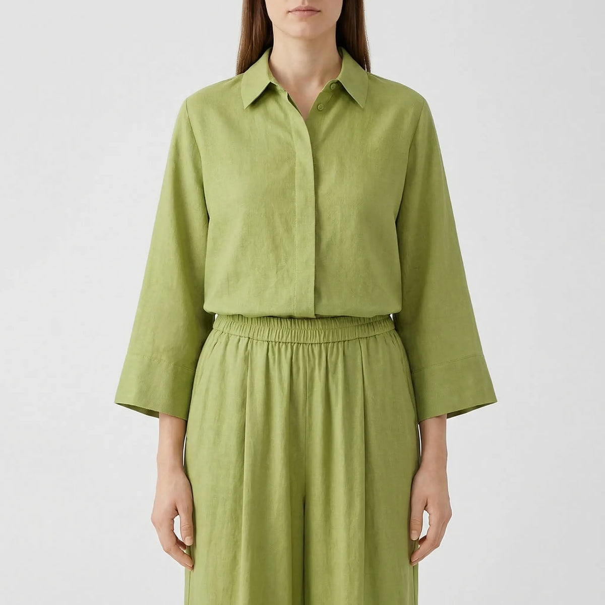 Women's wide-leg trousers and blouse co-ord set with elasticated waist