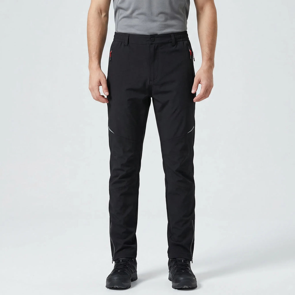 Men's slim-fit fast-drying outdoor pants with four-way stretch and zip pockets