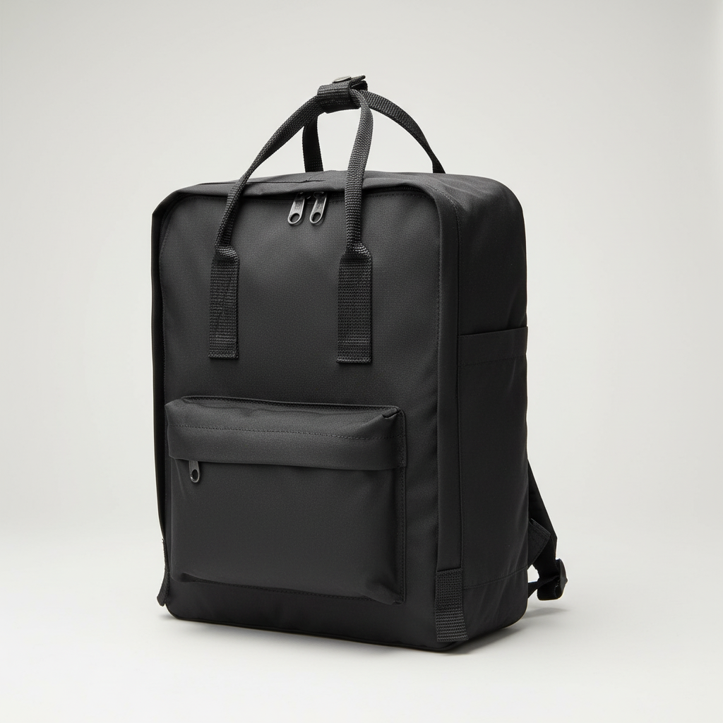 Compact waterproof backpack with ergonomic back and laptop pocket